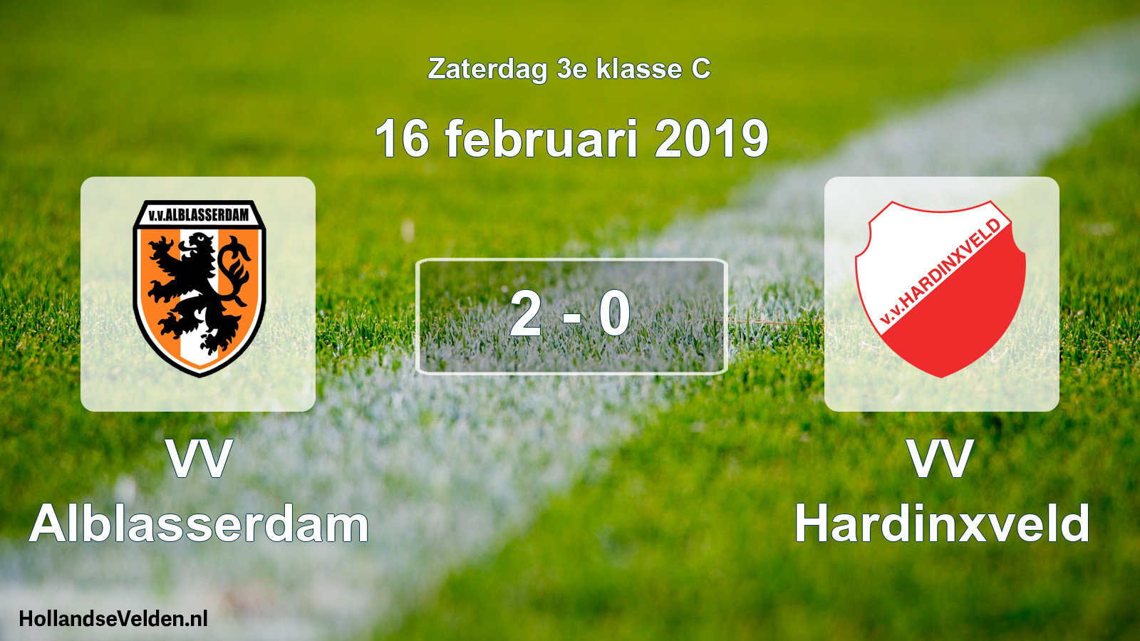 Total number of matches played: VV Alblasserdam - VV Hardinxveld 2 - 0 (16 February 2019)