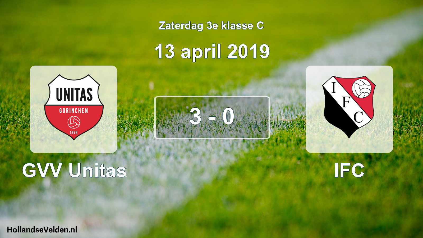 Total number of matches played: GVV Unitas - IFC 3 - 0 (13 April 2019)