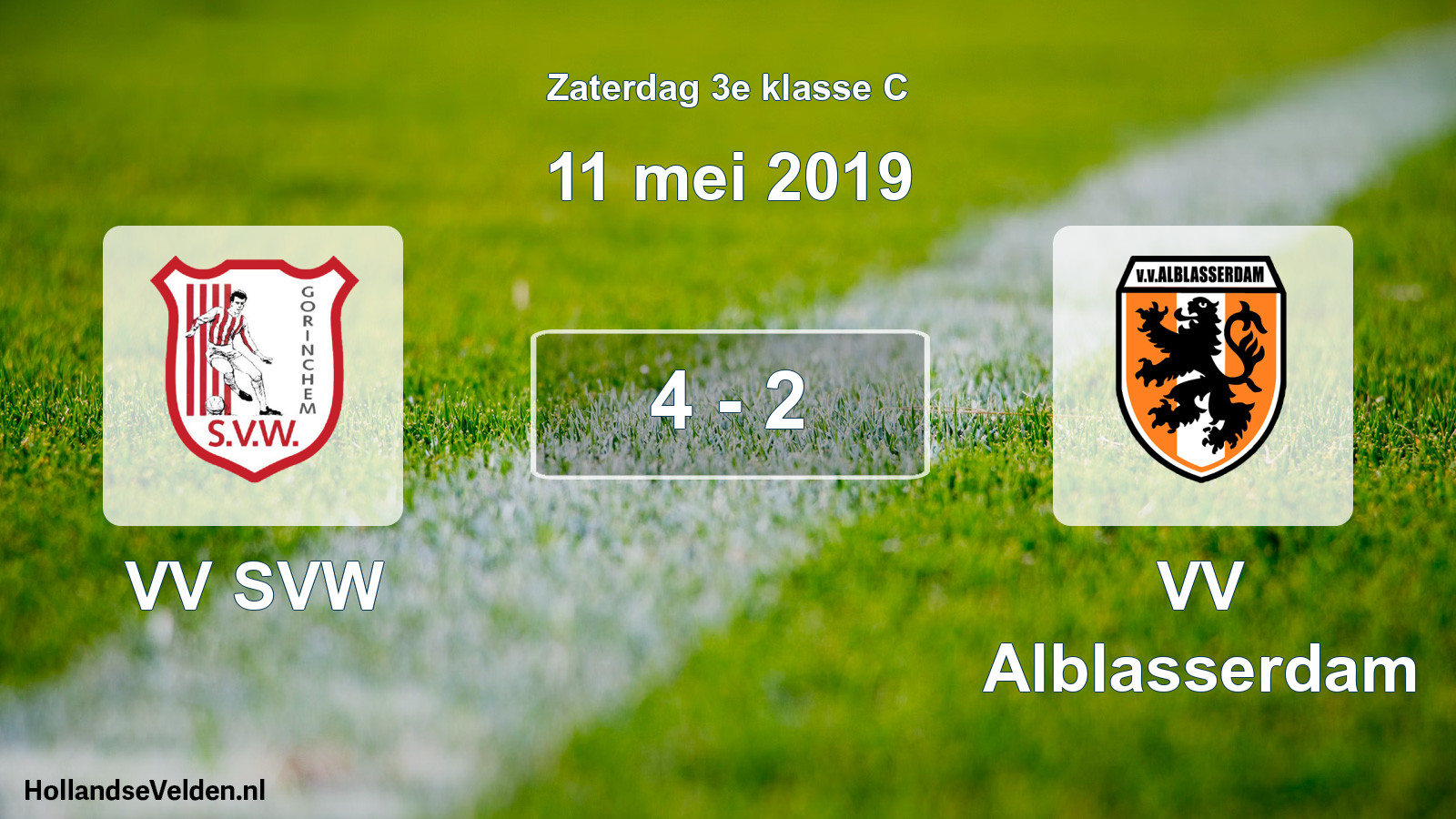 Total number of matches played: VV SVW - VV Alblasserdam 4 - 2 (11 May 2019)