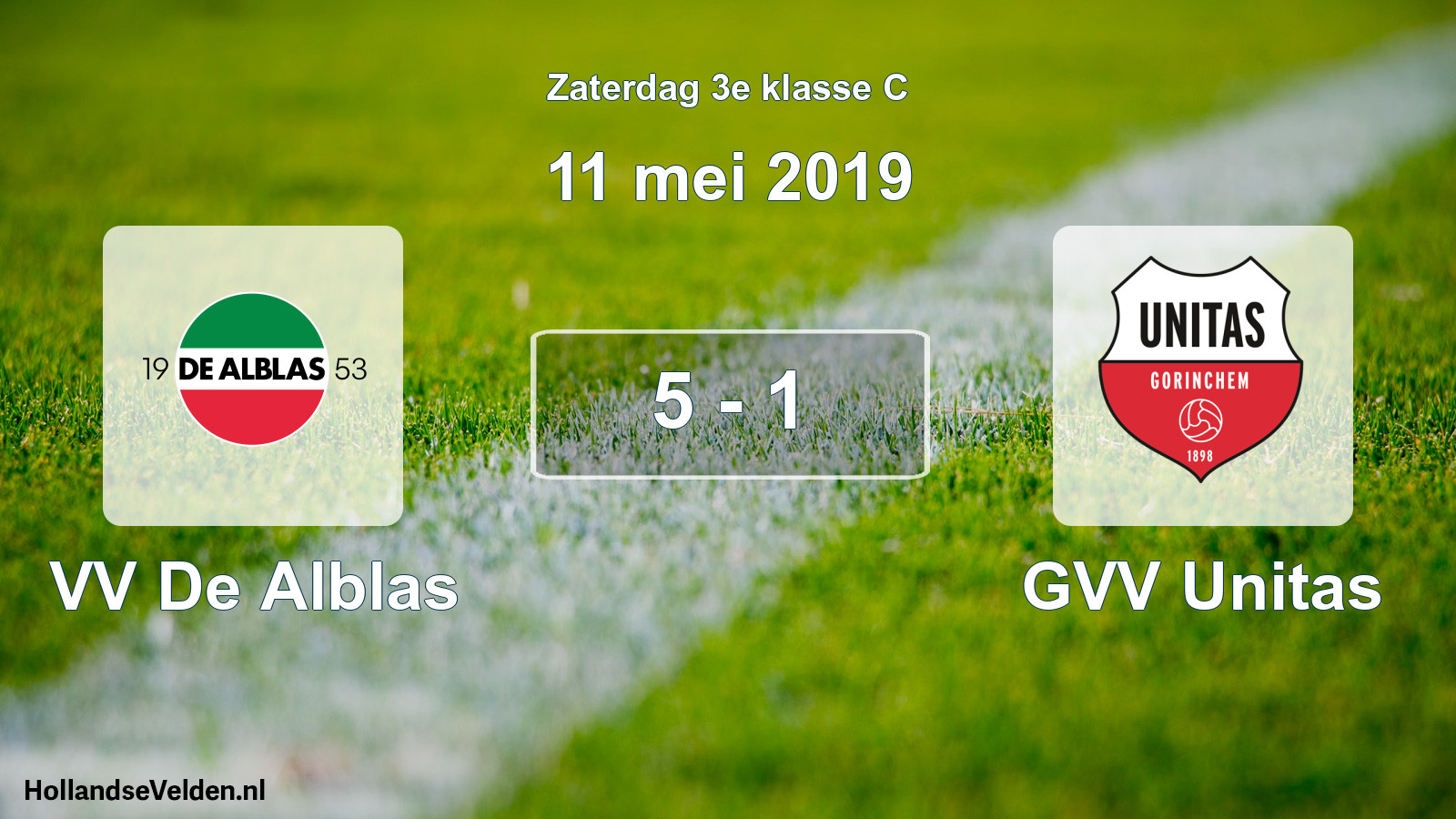 Total number of matches played: VV De Alblas - GVV Unitas 5 - 1 (11 May 2019)