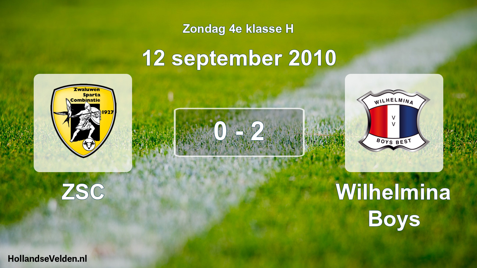 Total number of matches played: ZSC - Wilhelmina Boys 0 - 2 (12 September 2010)