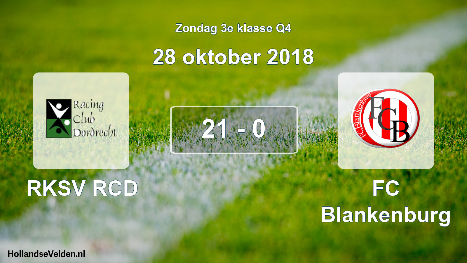 Total number of matches played: RKSV RCD - FC Blankenburg 21 - 0 (28 October 2018)