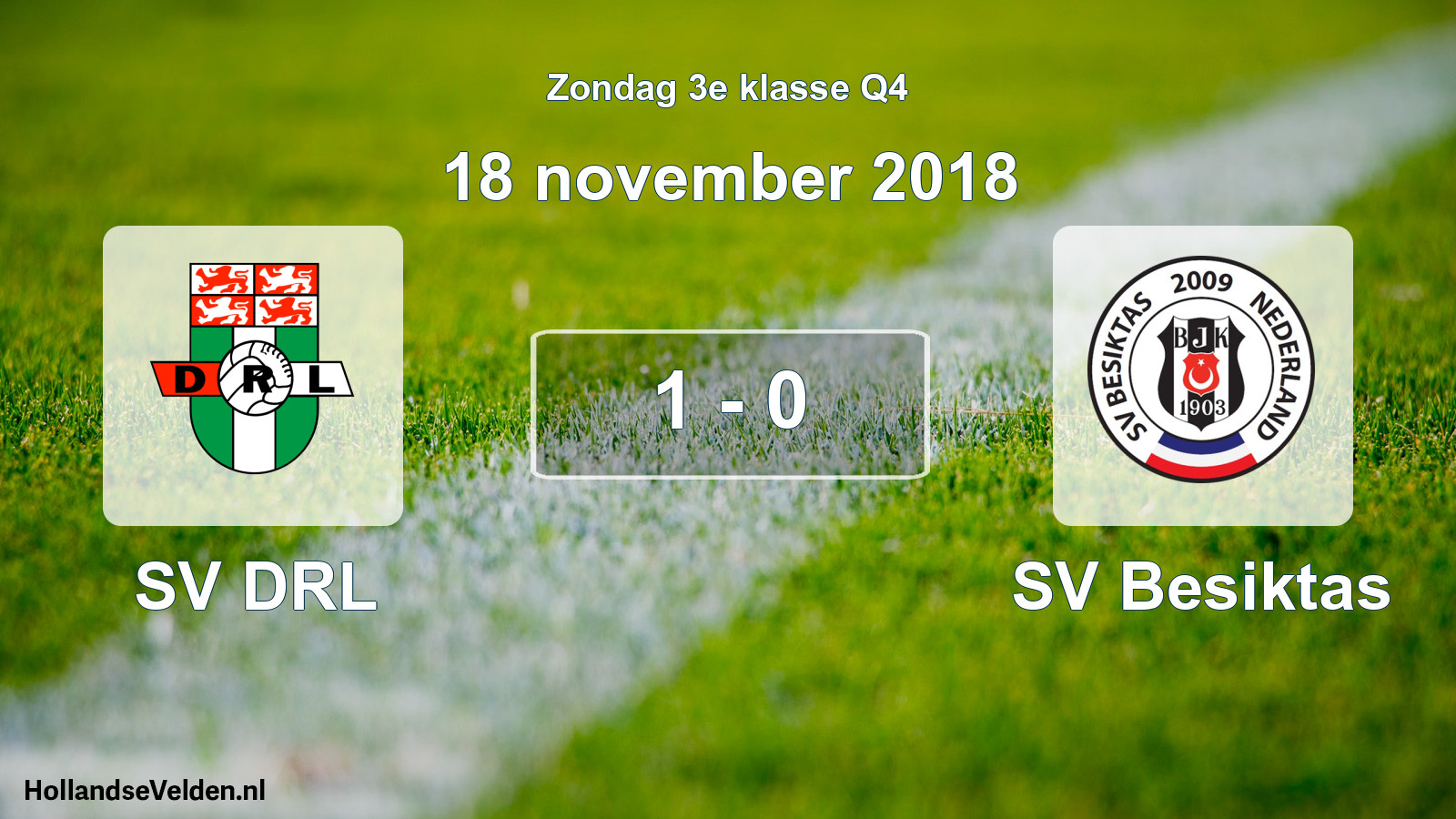 Total number of matches played: SV DRL - SV Besiktas 1 - 0 (18 November 2018)