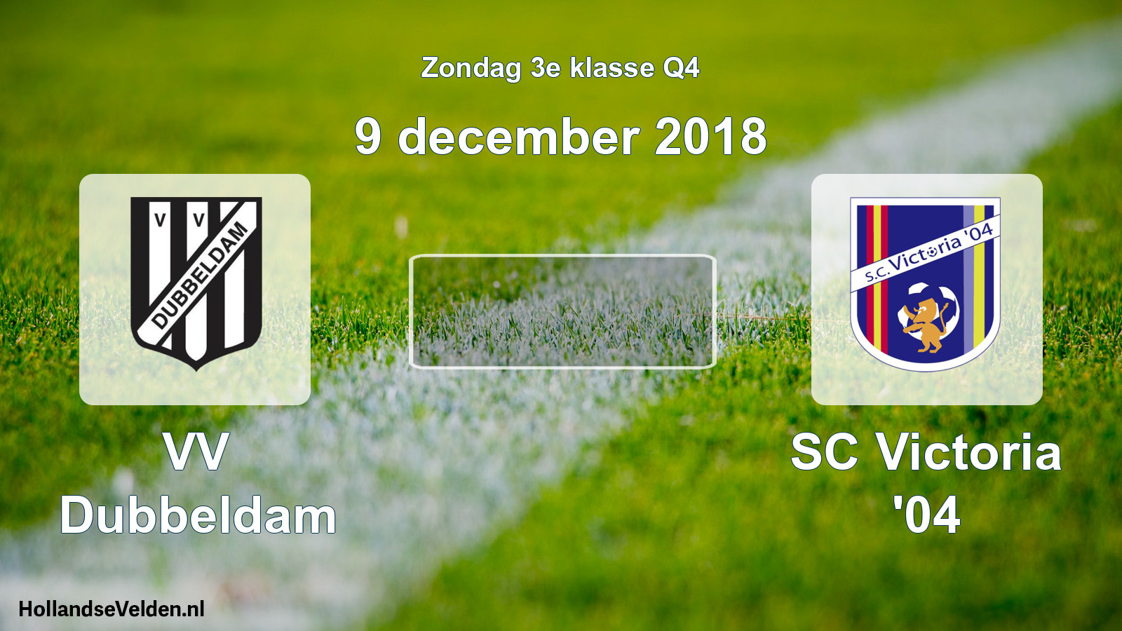 Scheduled Match: VV Dubbeldam - SC Victoria '04 (9 December 2018)