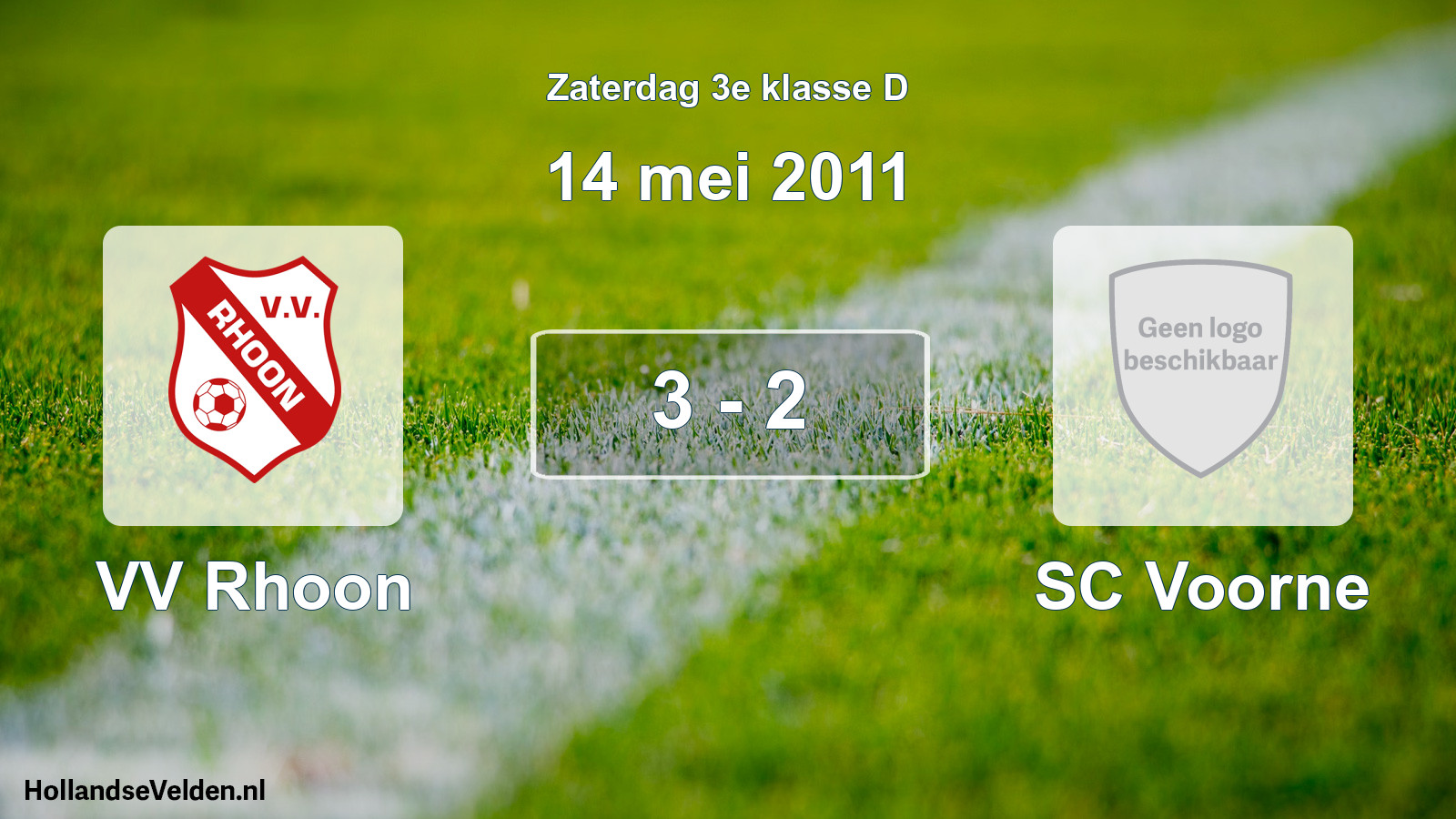 Total number of matches played: VV Rhoon - SC Voorne 3 - 2 (14 May 2011)