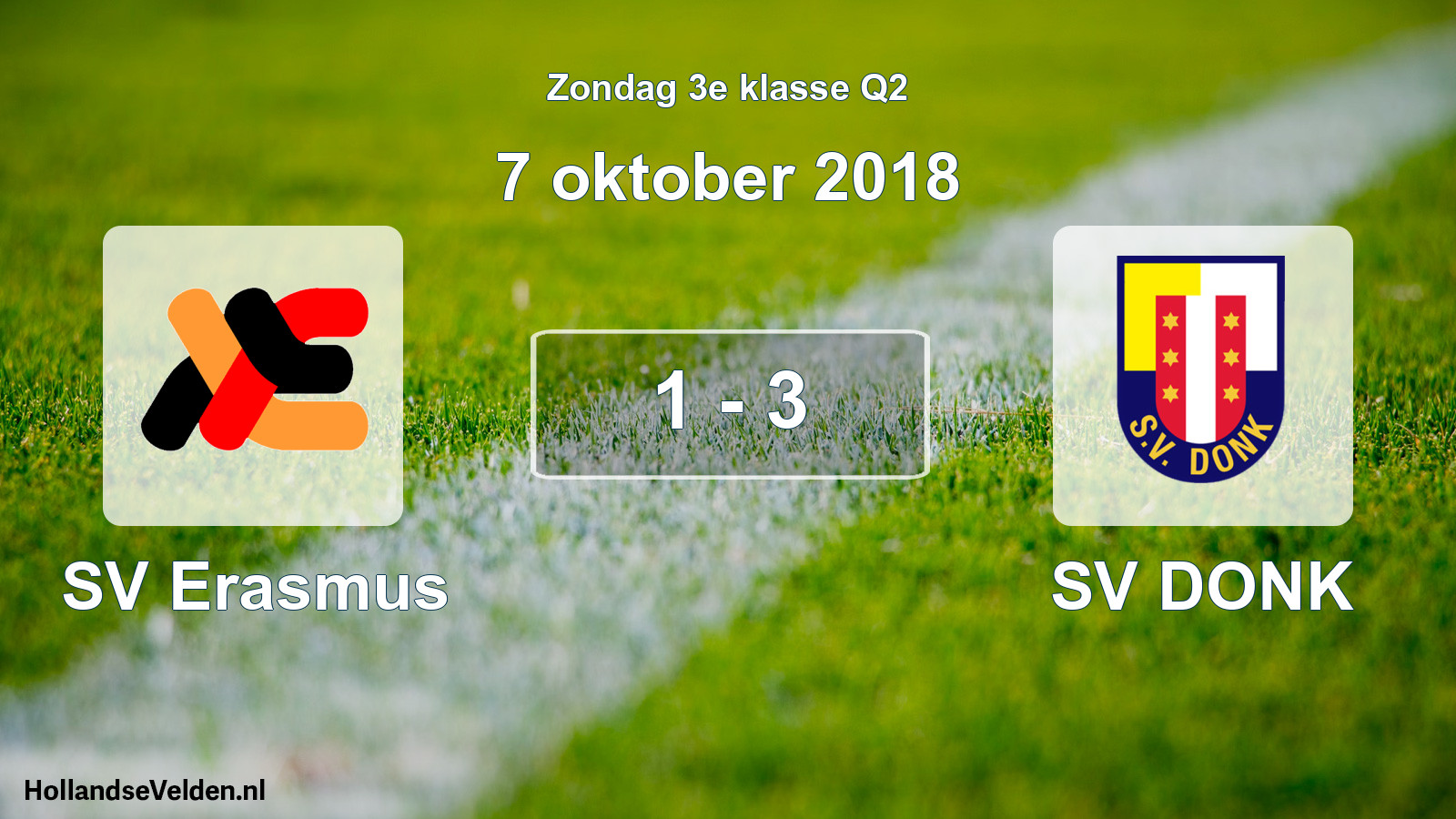 Total number of matches played: SV Erasmus - SV DONK 1 - 3 (7 October 2018)