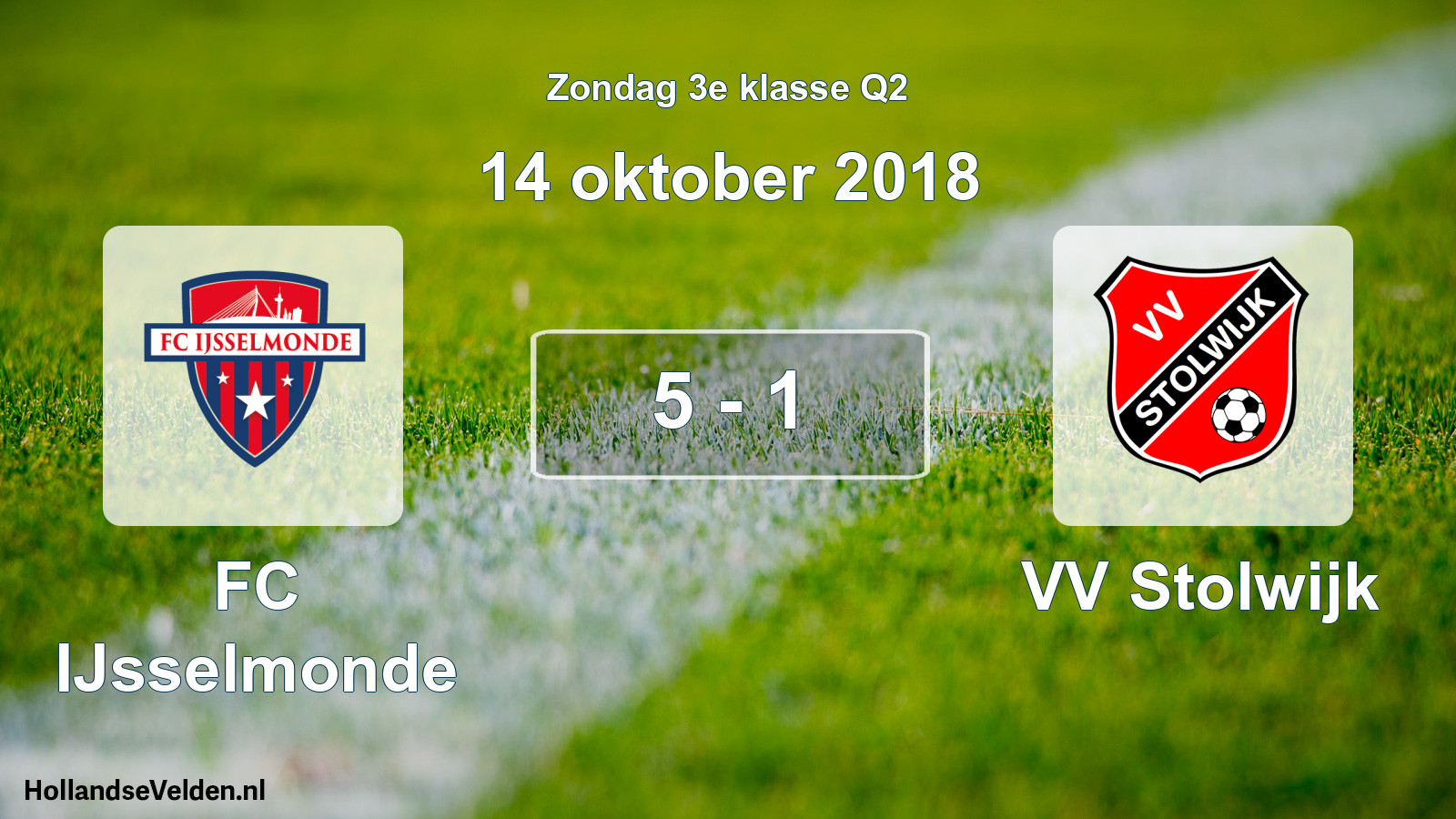 Total number of matches played: FC IJsselmonde - VV Stolwijk 5 - 1 (14 October 2018)