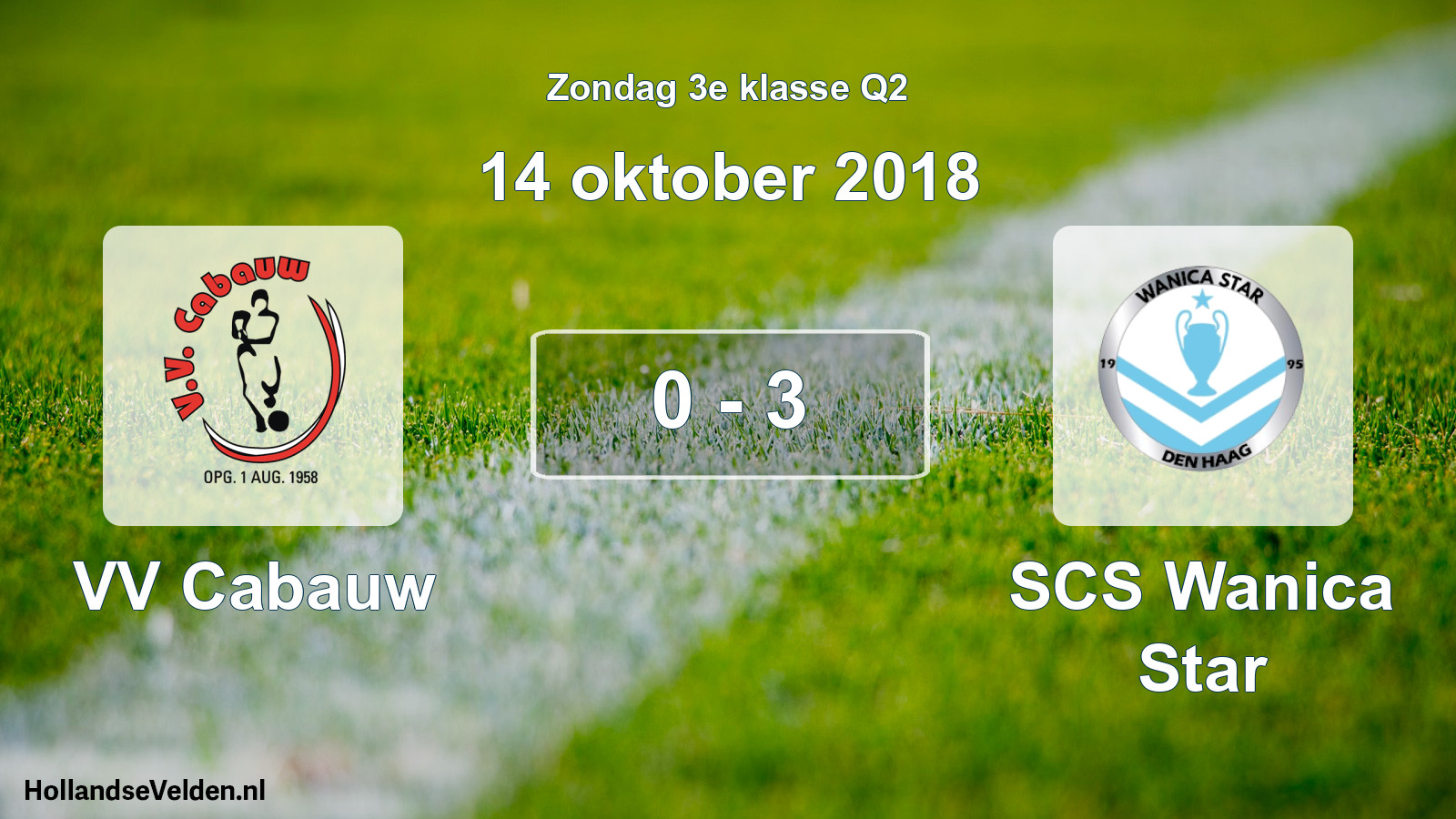 Total number of matches played: VV Cabauw - SCS Wanica Star 0 - 3 (14 October 2018)