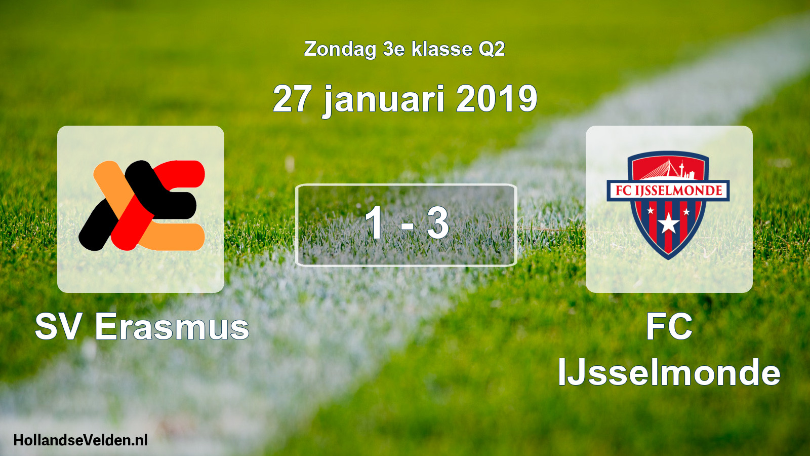 Total number of matches played: SV Erasmus - FC IJsselmonde 1 - 3 (27 January 2019)