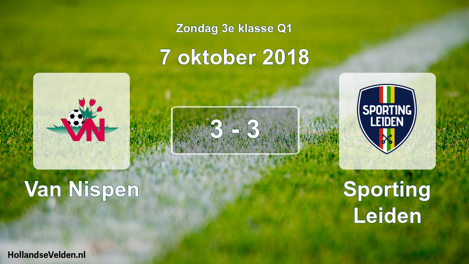Total number of matches played: Van Nispen - Sporting Leiden 3 - 3 (7 October 2018)