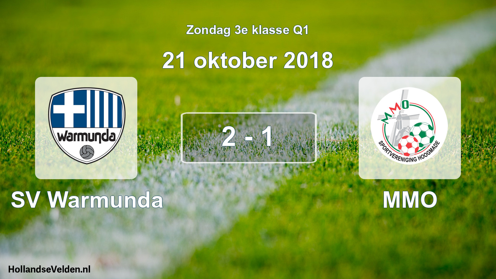 Total number of matches played: SV Warmunda - MMO 2 - 1 (21 October 2018)