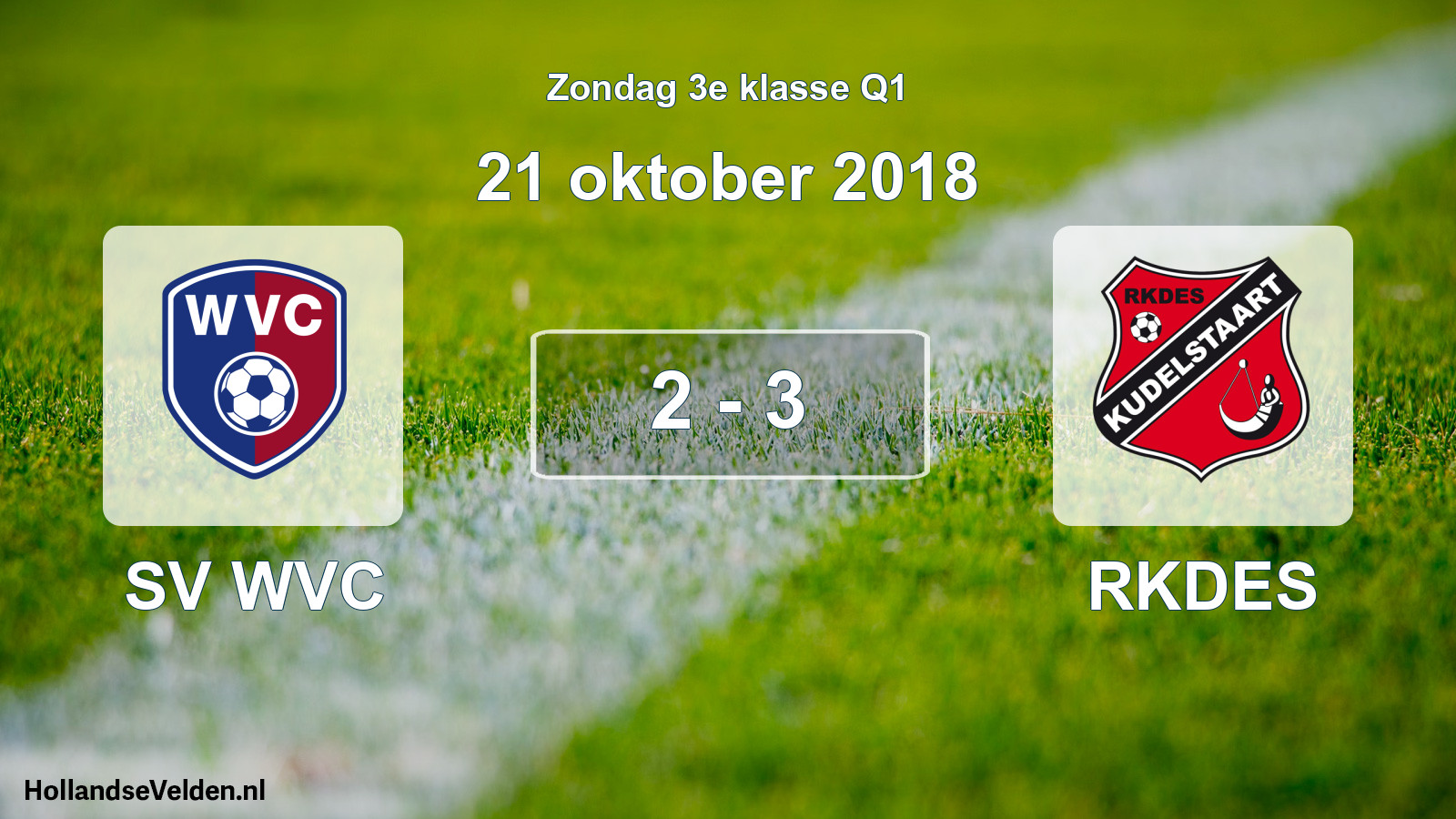Total number of matches played: SV WVC - RKDES 2 - 3 (21 October 2018)