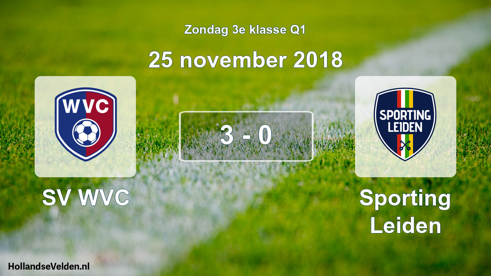 Total number of matches played: SV WVC - Sporting Leiden 3 - 0 (25 November 2018)