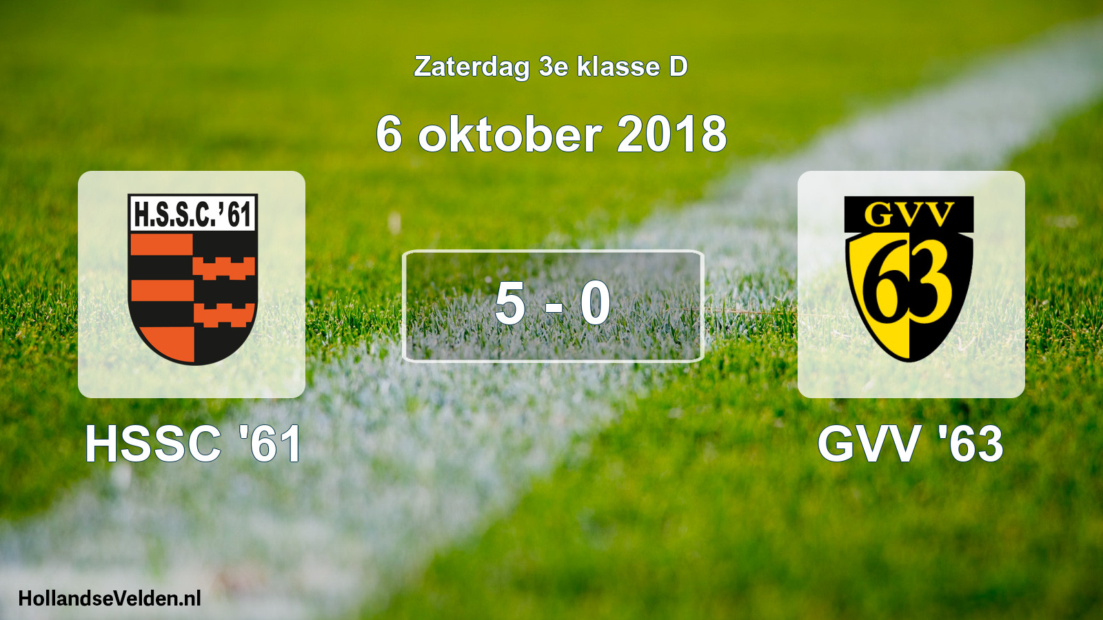 Total number of matches played: HSSC '61 - GVV '63 5 - 0 (6 October 2018)
