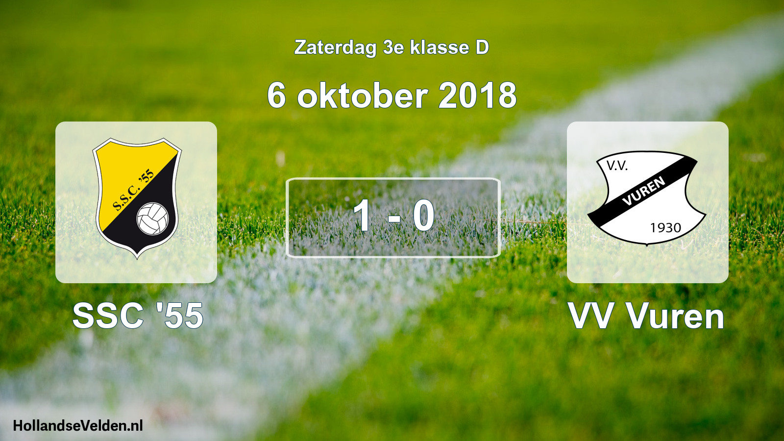 Total number of matches played: SSC '55 - VV Vuren 1 - 0 (6 October 2018)