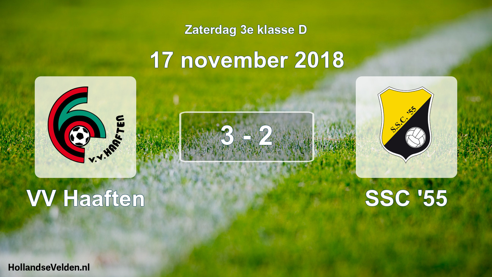 Total number of matches played: VV Haaften - SSC '55 3 - 2 (17 November 2018)