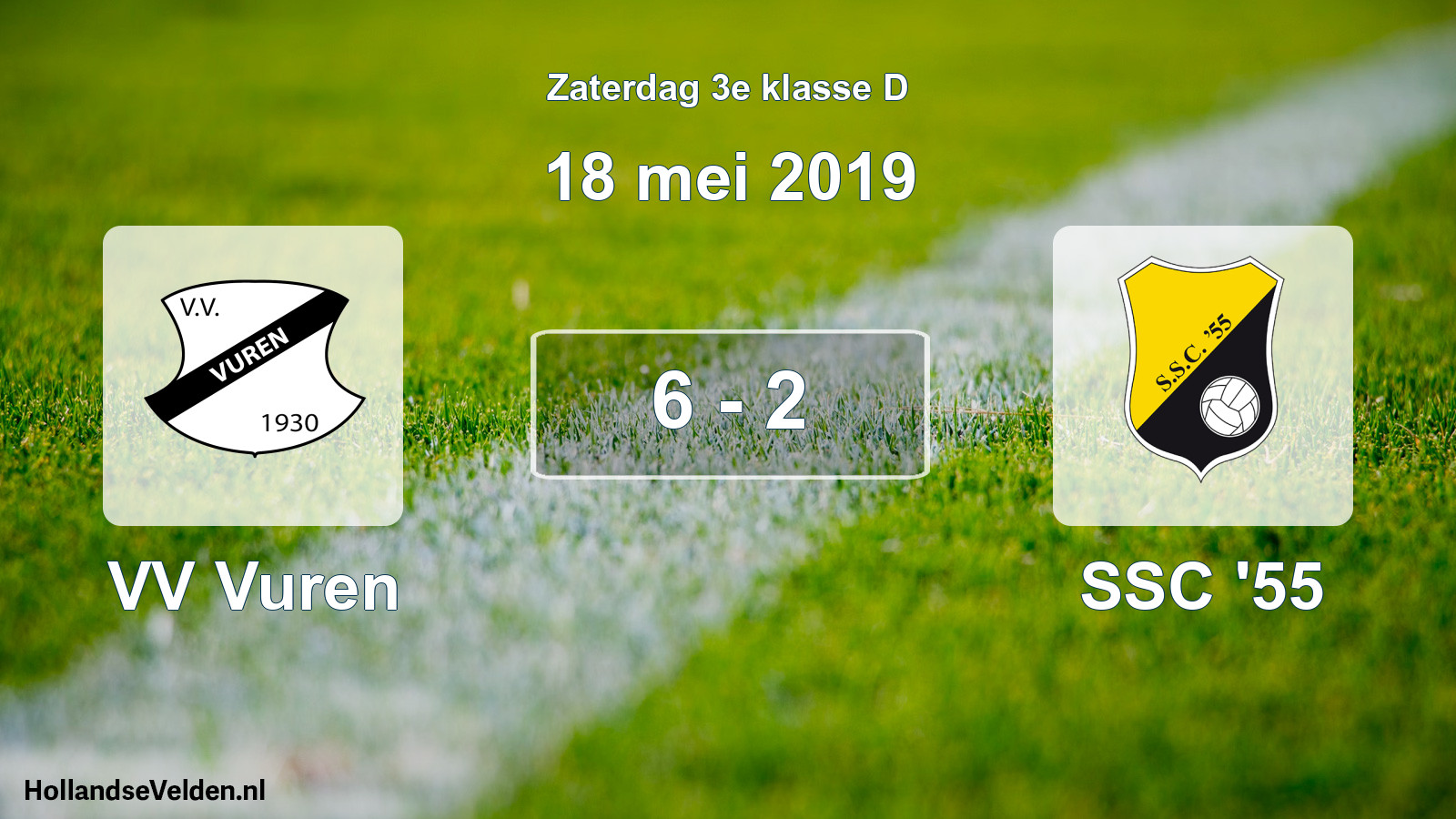 Total number of matches played: VV Vuren - SSC '55 6 - 2 (18 May 2019)