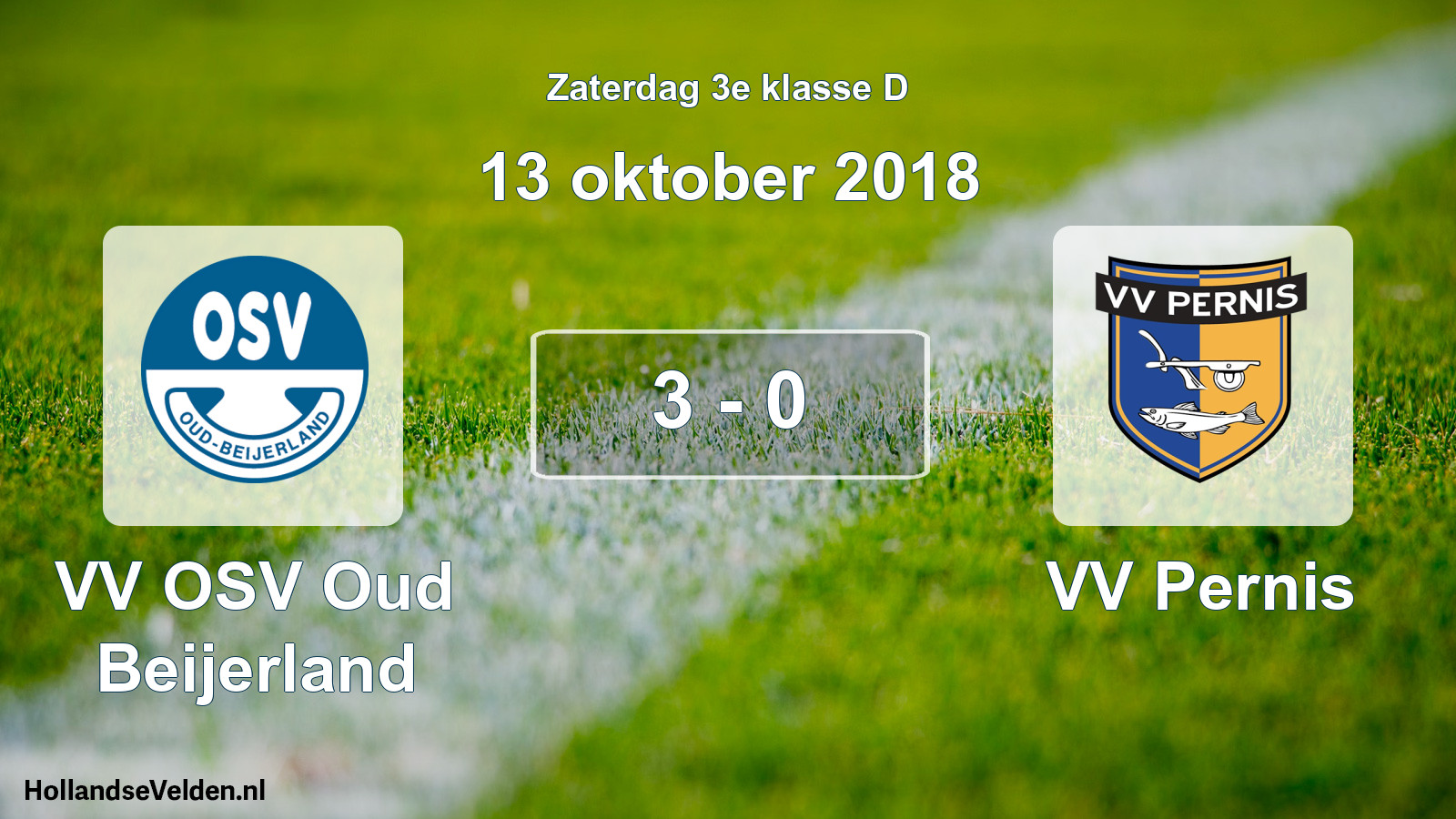 Total number of matches played: VV OSV Oud Beijerland - VV Pernis 3 - 0 (13 October 2018)