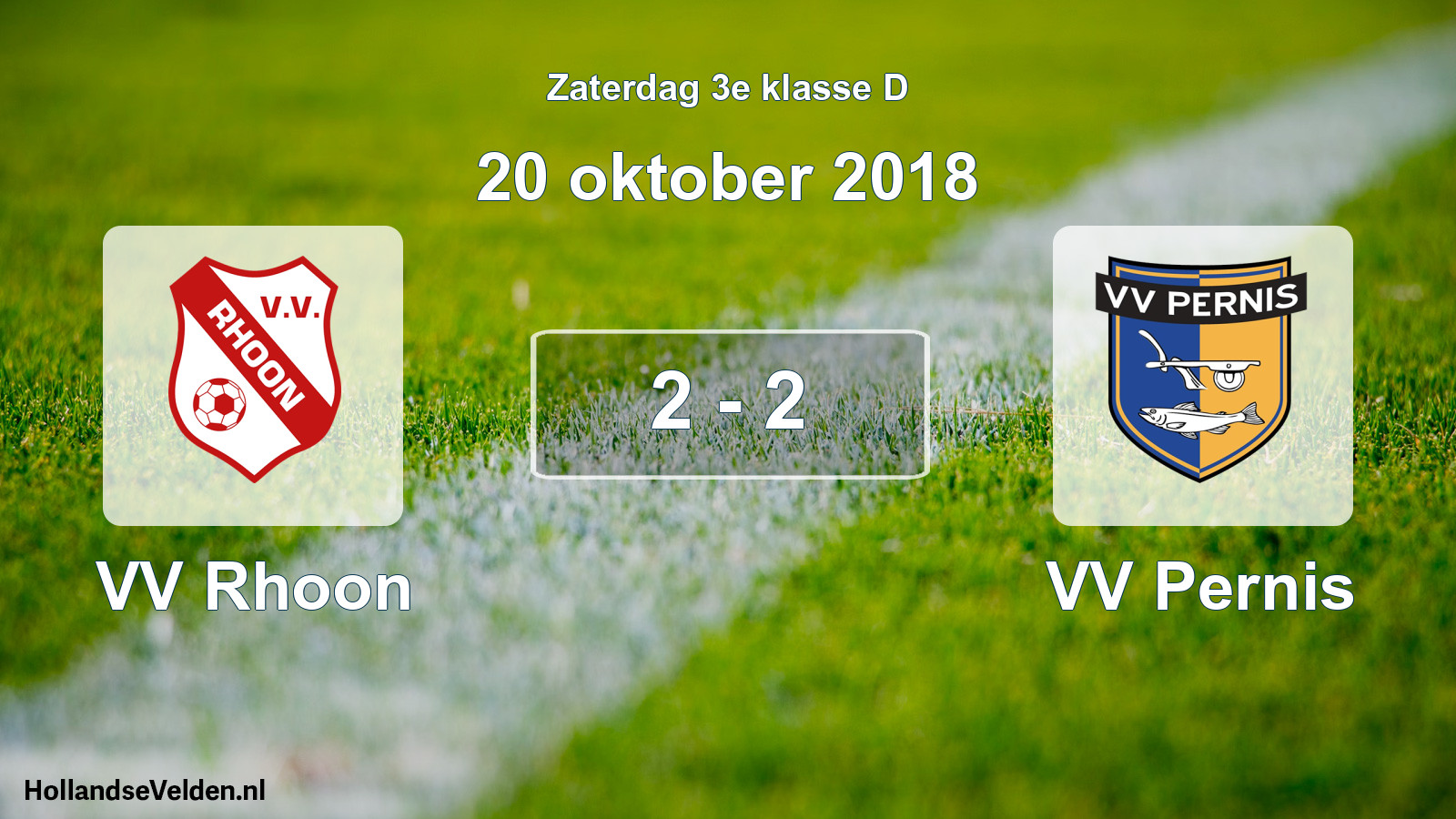 Total number of matches played: VV Rhoon - VV Pernis 2 - 2 (20 October 2018)