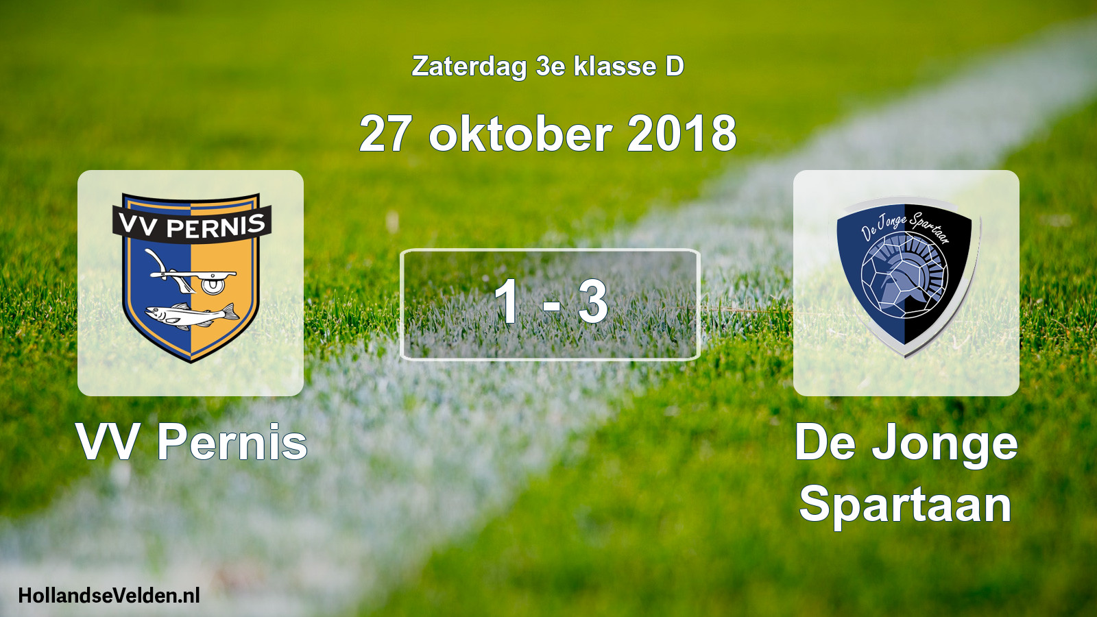 Total number of matches played: VV Pernis - De Jonge Spartaan 1 - 3 (27 October 2018)