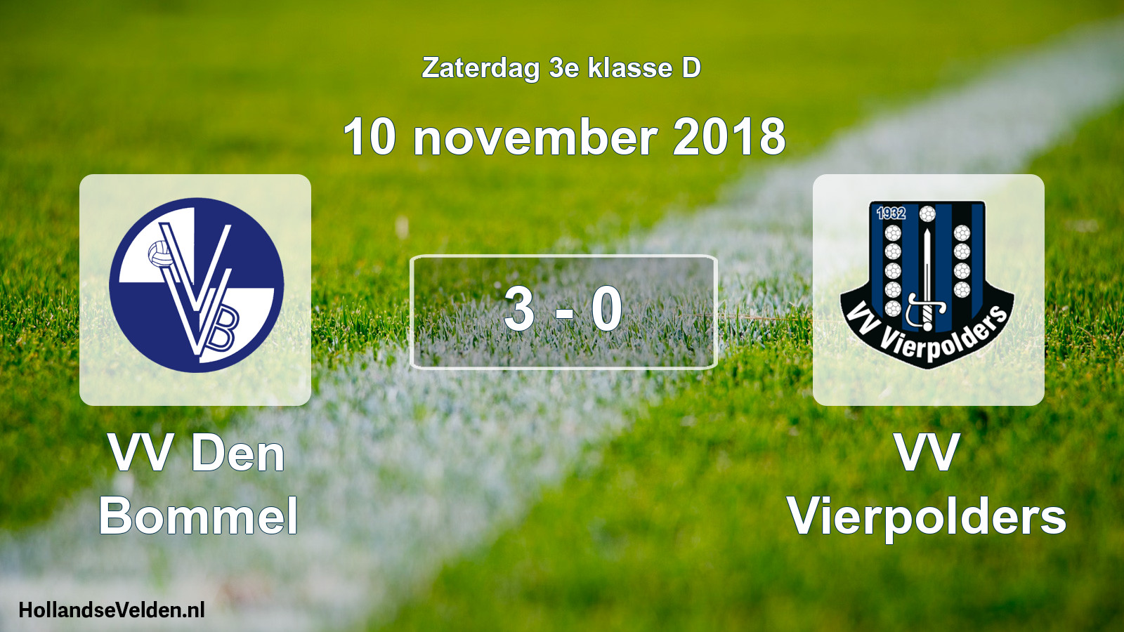 Total number of matches played: VV Den Bommel - VV Vierpolders 3 - 0 (10 November 2018)