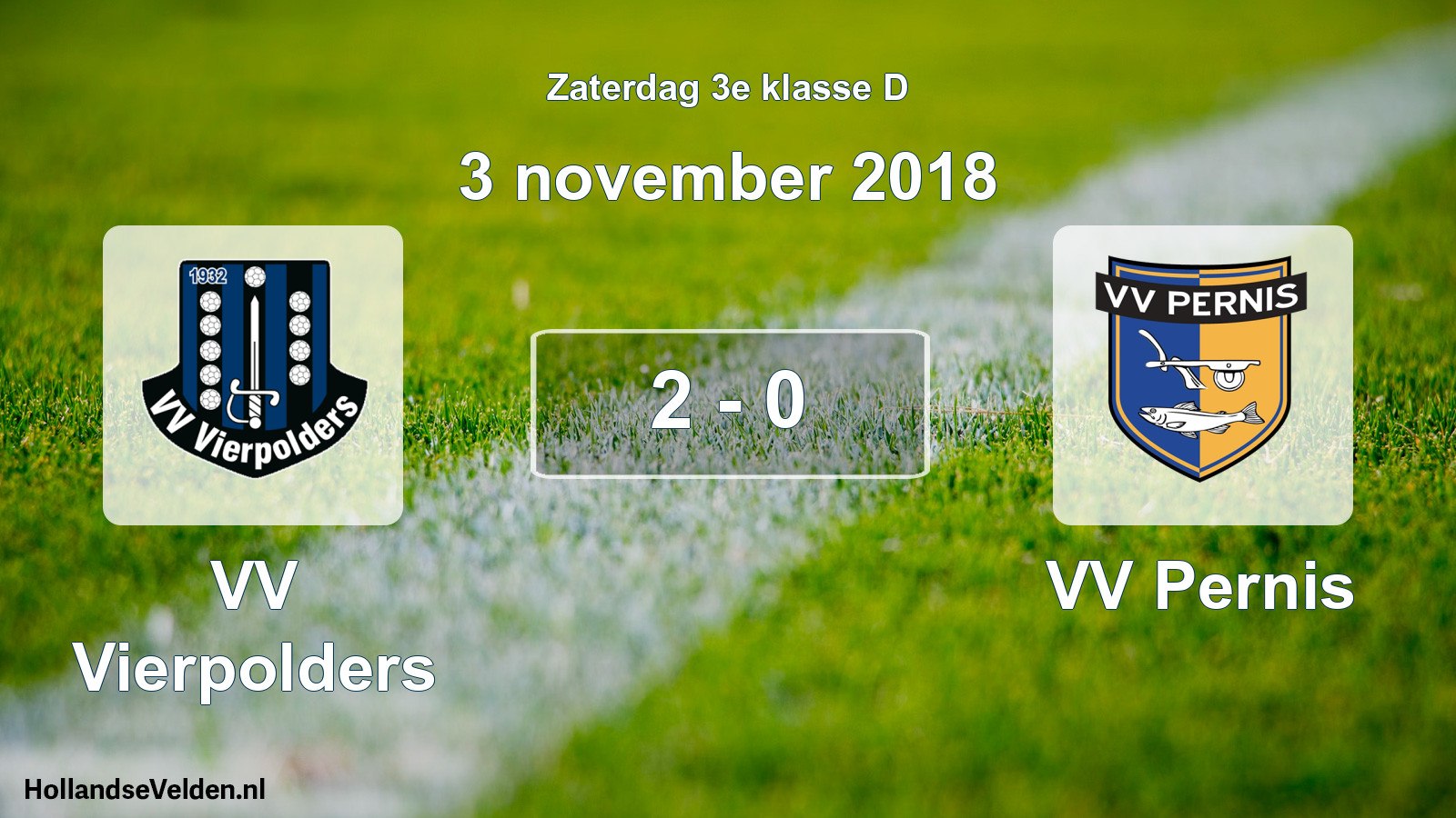 Total number of matches played: VV Vierpolders - VV Pernis 2 - 0 (3 November 2018)