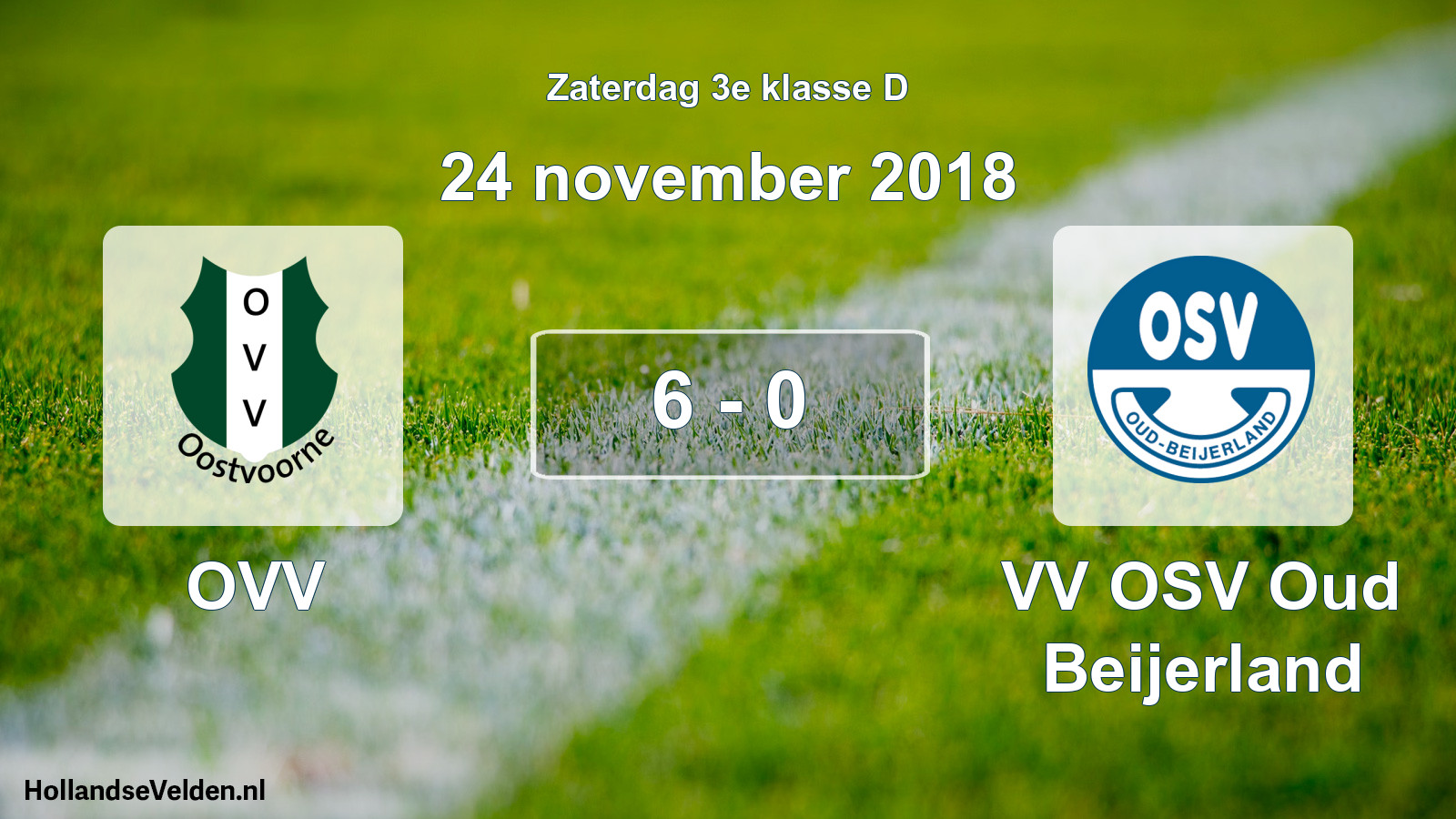 Total number of matches played: OVV - VV OSV Oud Beijerland 6 - 0 (24 November 2018)