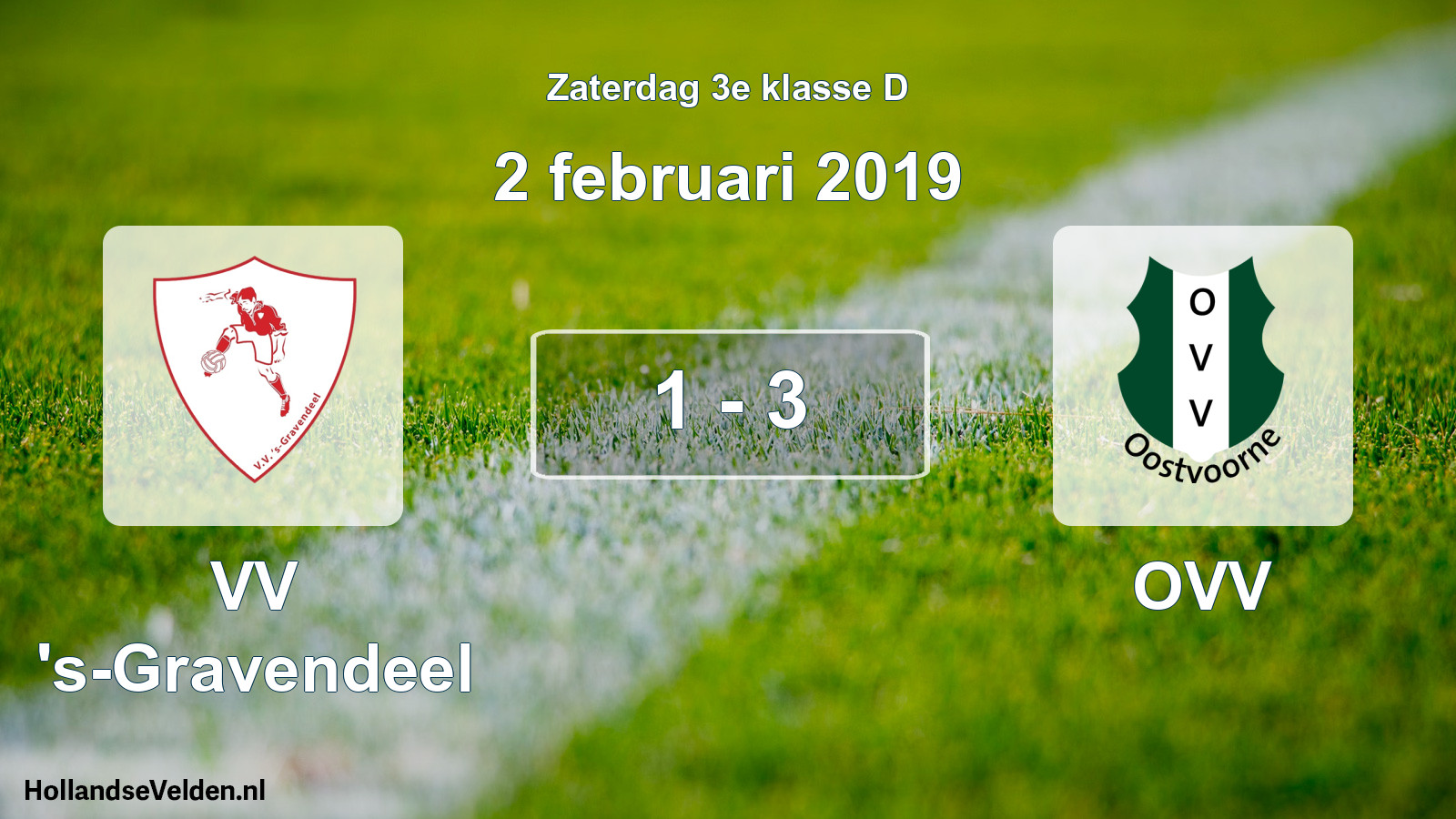 Total number of matches played: VV 's-Gravendeel - OVV 1 - 3 (2 February 2019)