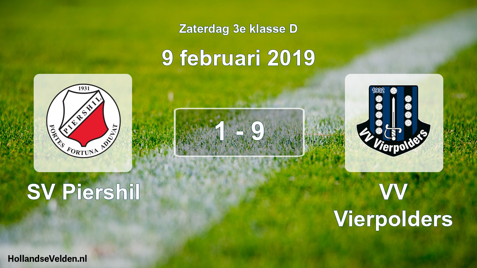 Total number of matches played: SV Piershil - VV Vierpolders 1 - 9 (9 February 2019)