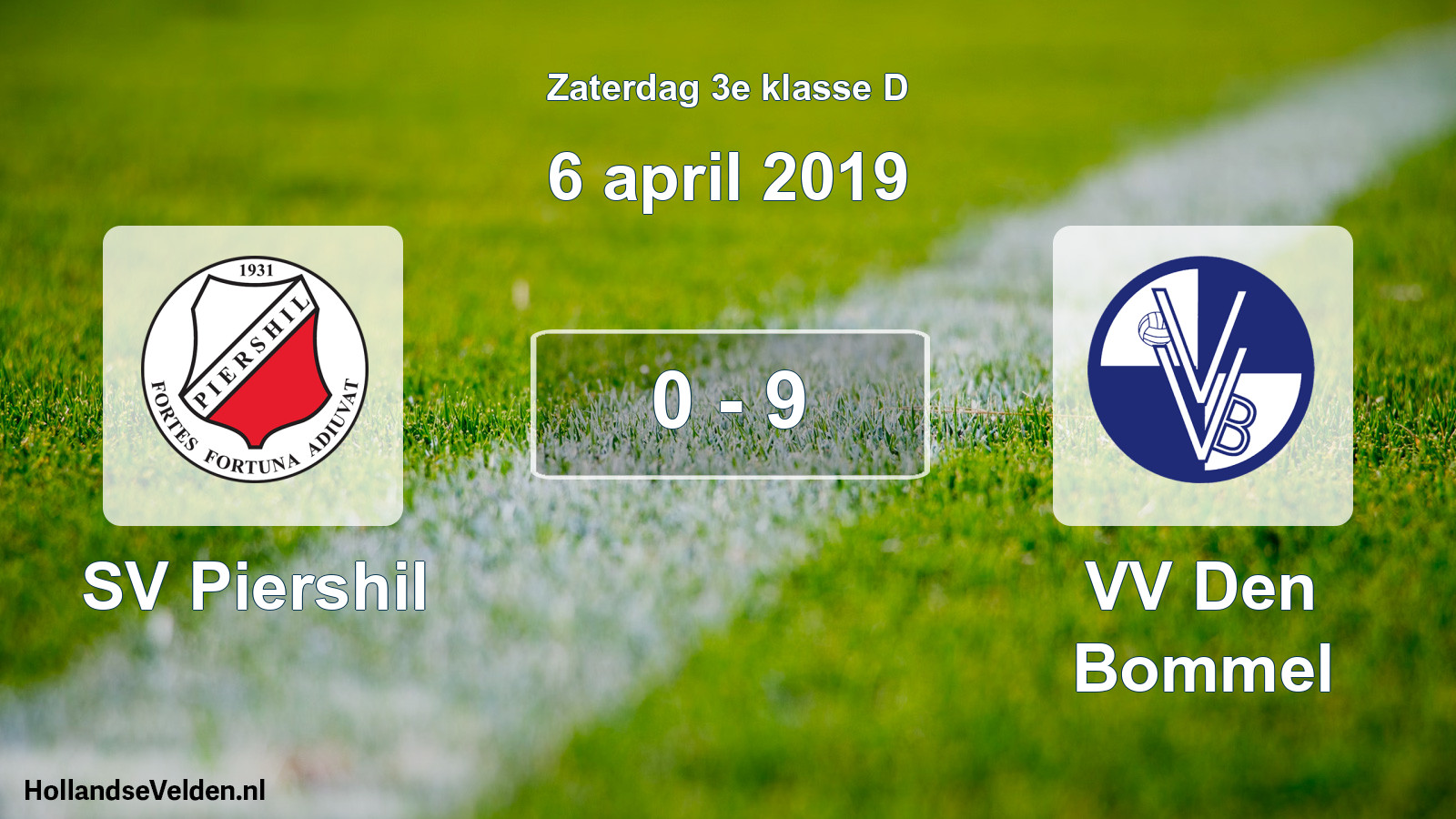 Total number of matches played: SV Piershil - VV Den Bommel 0 - 9 (6 April 2019)