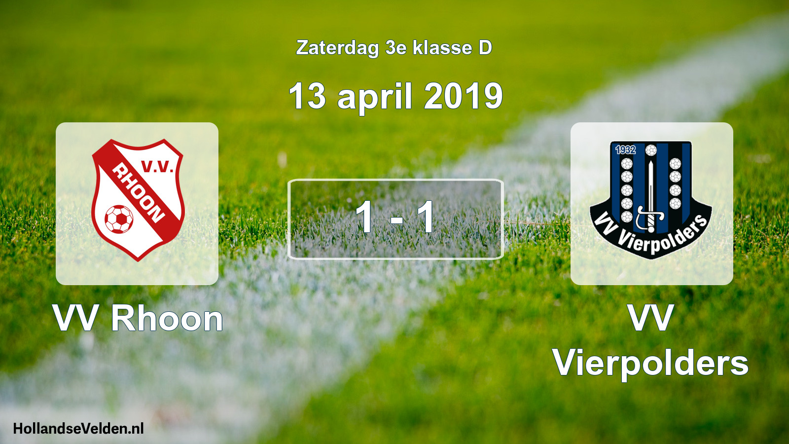 Total number of matches played: VV Rhoon - VV Vierpolders 1 - 1 (13 April 2019)