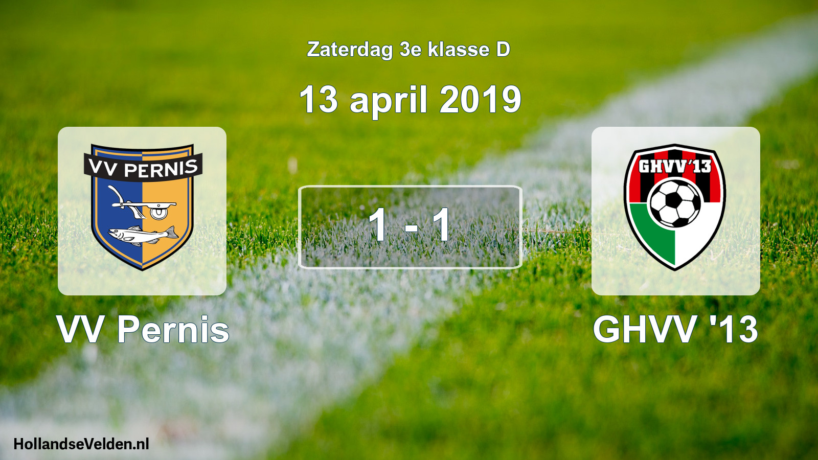 Total number of matches played: VV Pernis - GHVV '13 1 - 1 (13 April 2019)