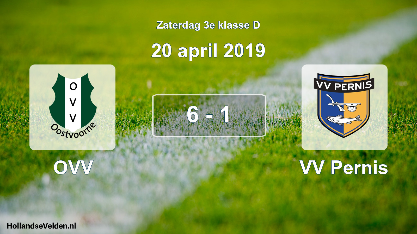 Total number of matches played: OVV - VV Pernis 6 - 1 (20 April 2019)
