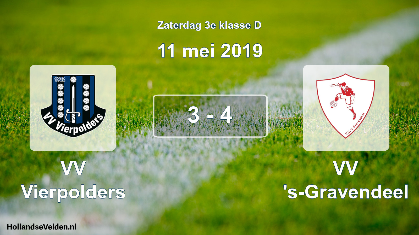 Total number of matches played: VV Vierpolders - VV 's-Gravendeel 3 - 4 (11 May 2019)
