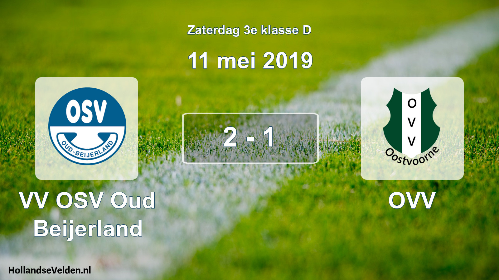 Total number of matches played: VV OSV Oud Beijerland - OVV 2 - 1 (11 May 2019)