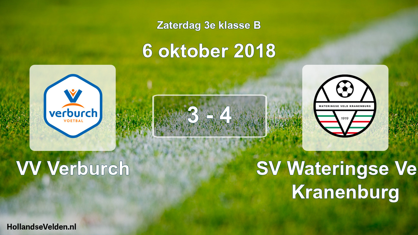 Total number of matches played: VV Verburch - SV Wateringse Veld Kranenburg 3 - 4 (6 October 2018)
