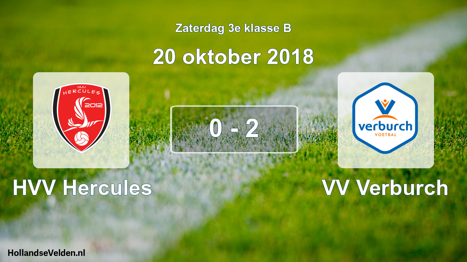 Total number of matches played: HVV Hercules - VV Verburch 0 - 2 (20 October 2018)