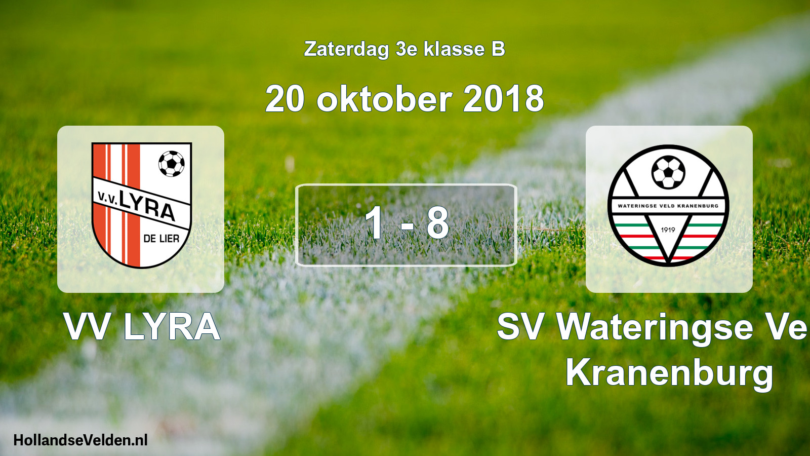 Total number of matches played: VV LYRA - SV Wateringse Veld Kranenburg 1 - 8 (20 October 2018)