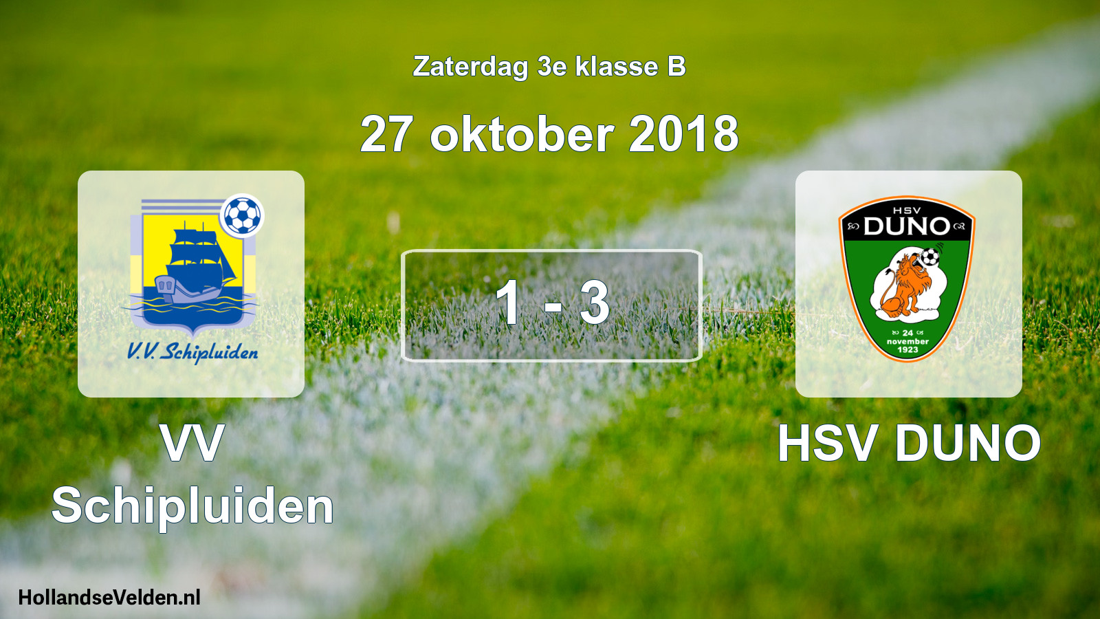 Total number of matches played: VV Schipluiden - HSV DUNO 1 - 3 (27 October 2018)