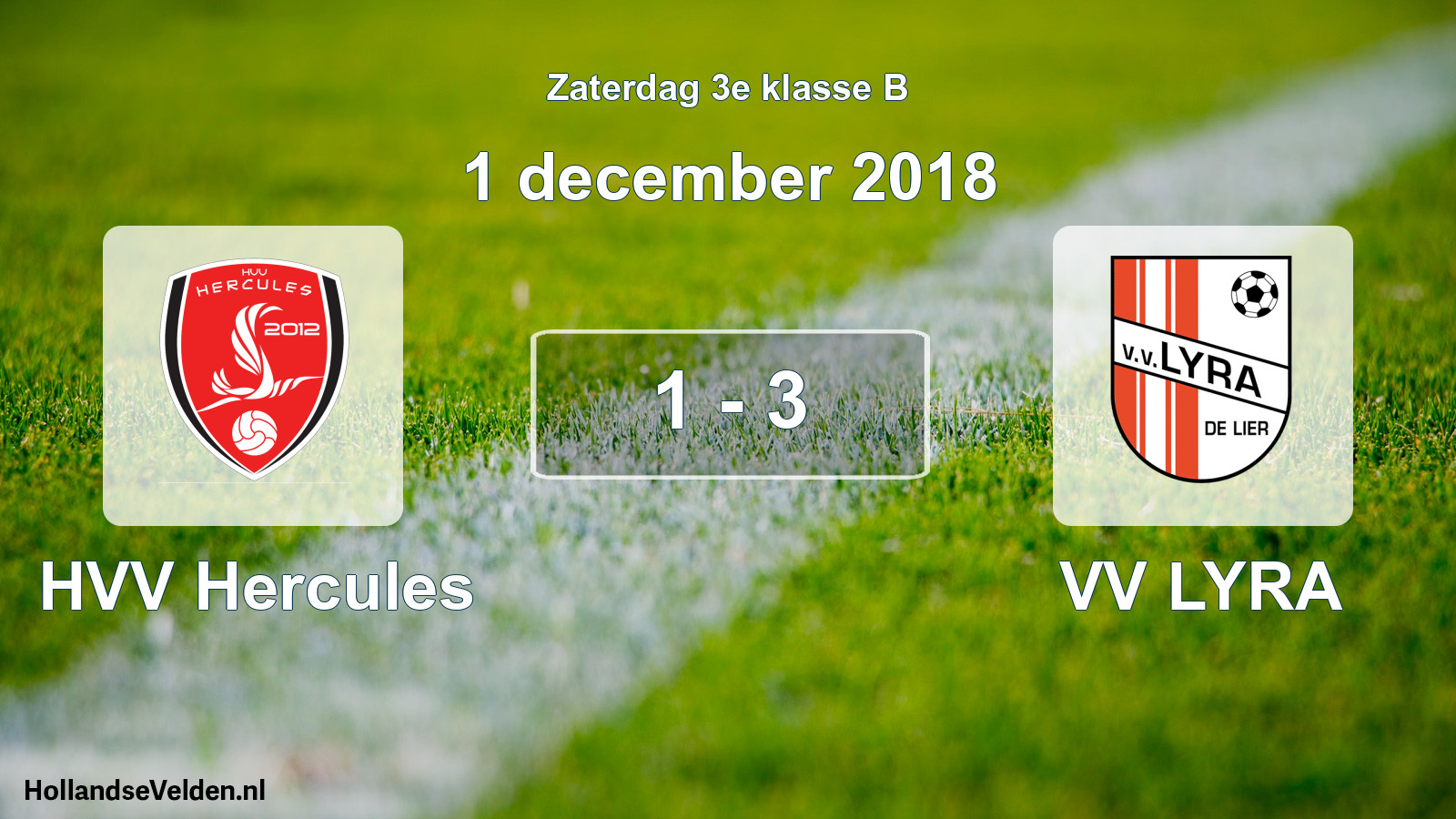 Total number of matches played: HVV Hercules - VV LYRA 1 - 3 (1 December 2018)