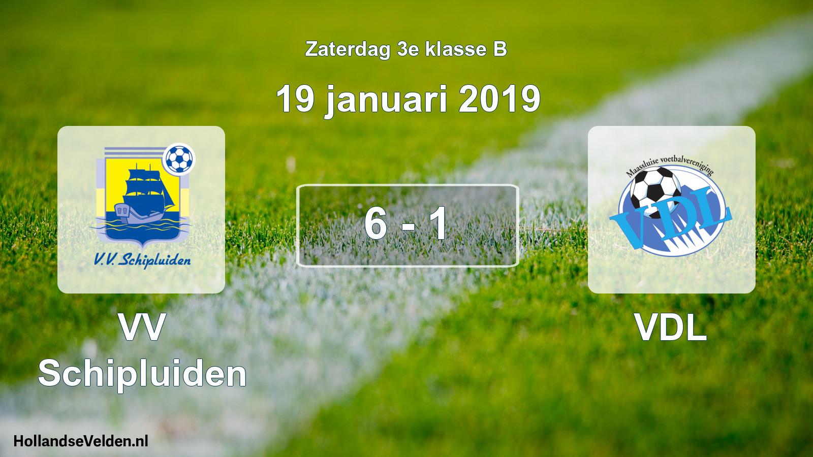 Total number of matches played: VV Schipluiden - VDL 6 - 1 (19 January 2019)