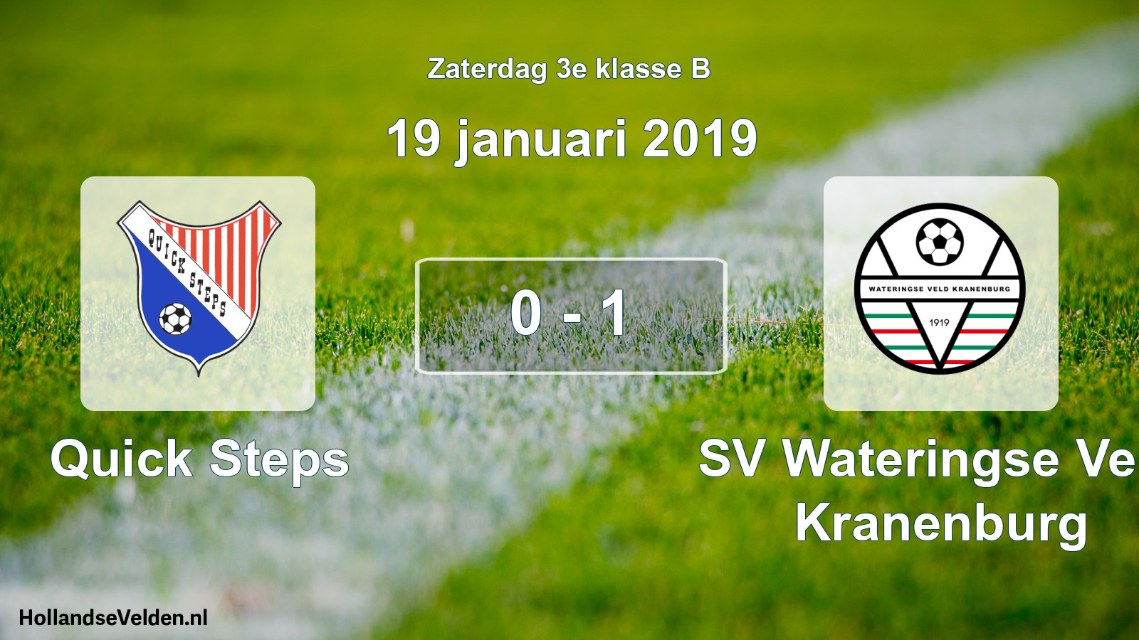 Total number of matches played: Quick Steps - SV Wateringse Veld Kranenburg 0 - 1 (19 January 2019)