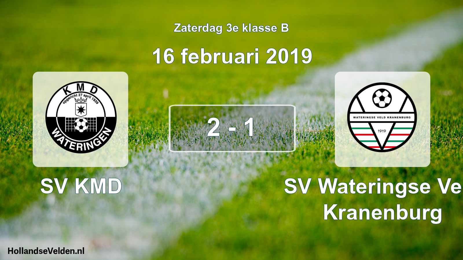 Total number of matches played: SV KMD - SV Wateringse Veld Kranenburg 2 - 1 (16 February 2019)