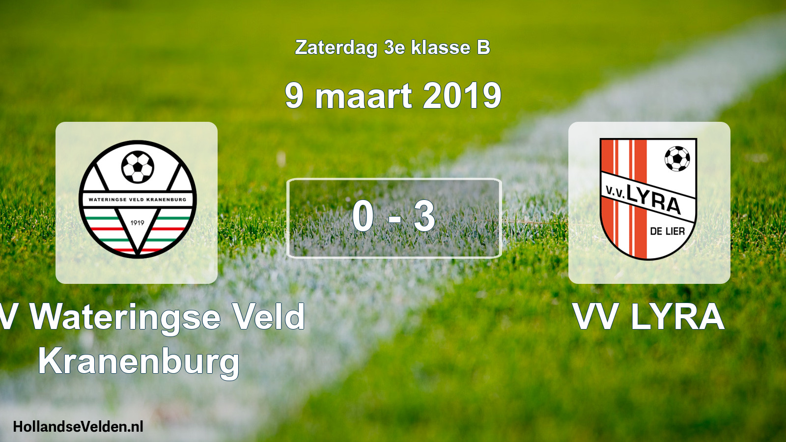 Total number of matches played: SV Wateringse Veld Kranenburg - VV LYRA 0 - 3 (9 March 2019)
