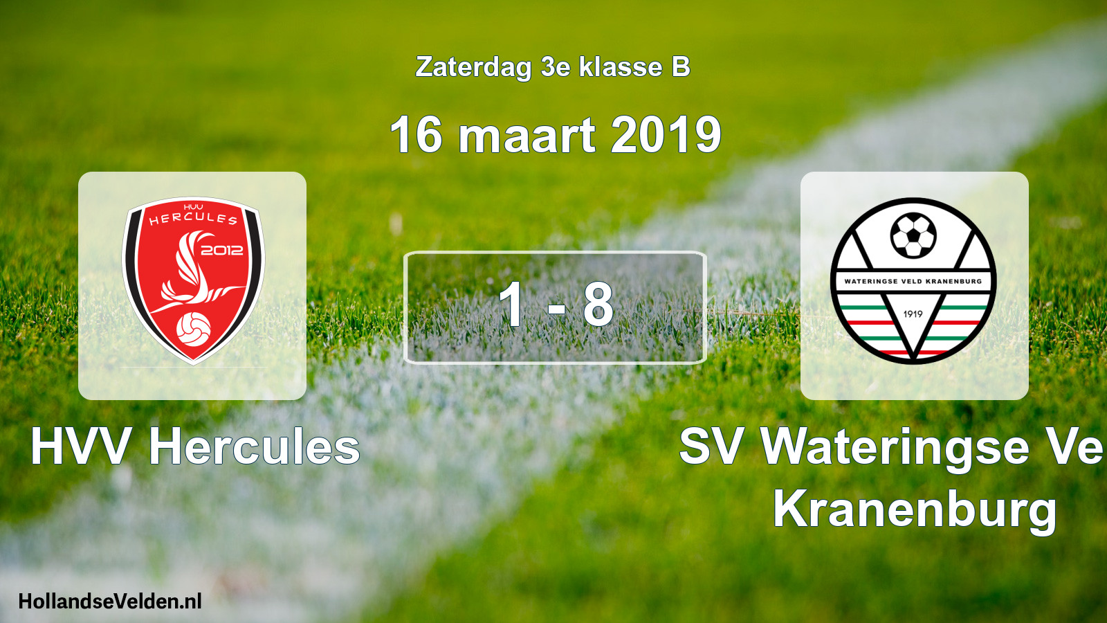Total number of matches played: HVV Hercules - SV Wateringse Veld Kranenburg 1 - 8 (16 March 2019)
