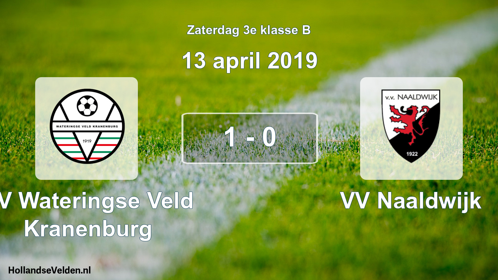 Total number of matches played: SV Wateringse Veld Kranenburg - VV Naaldwijk 1 - 0 (13 April 2019)