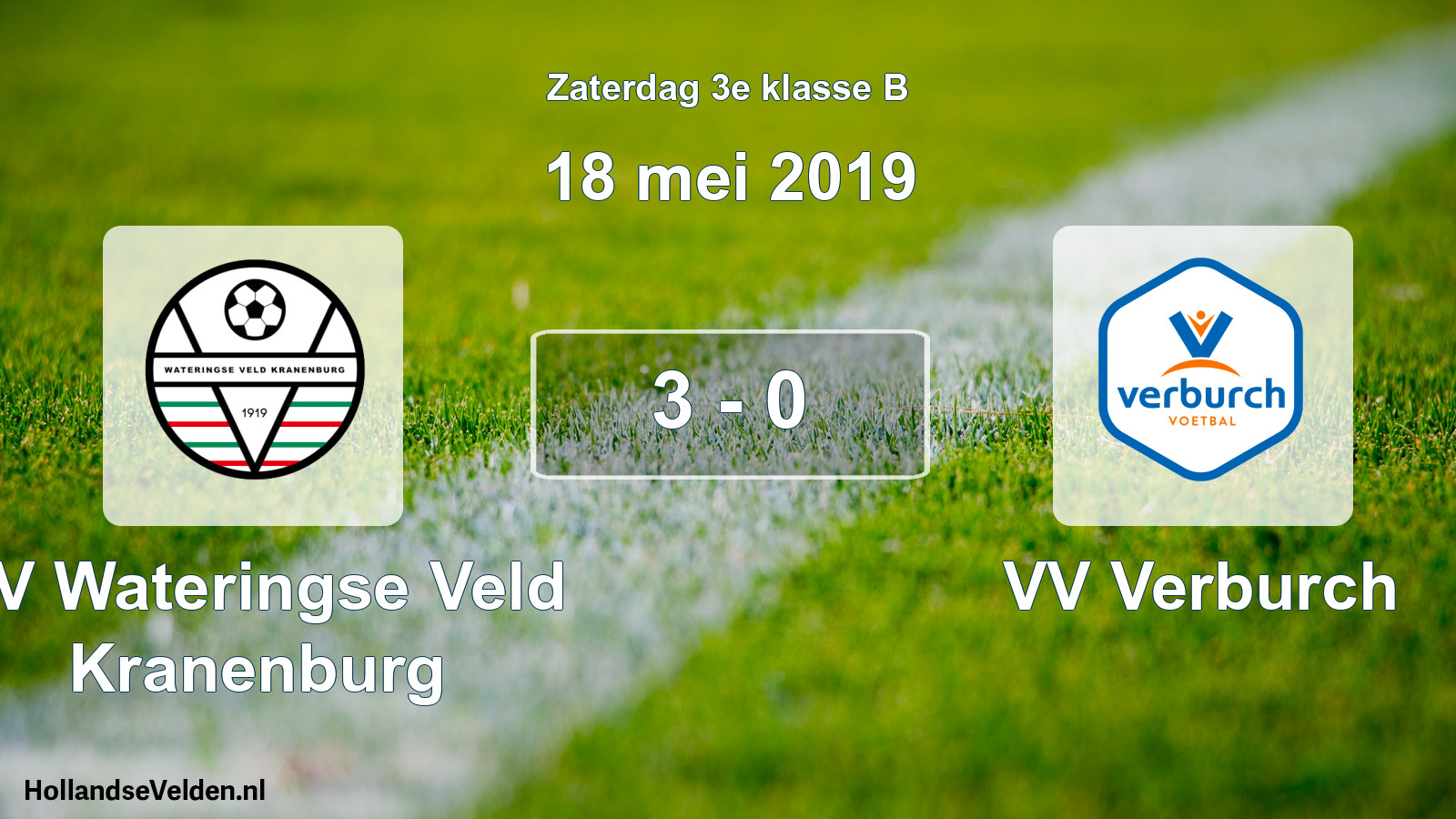 Total number of matches played: SV Wateringse Veld Kranenburg - VV Verburch 3 - 0 (18 May 2019)