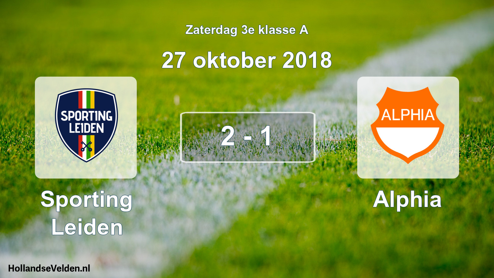 Total number of matches played: Sporting Leiden - Alphia 2 - 1 (27 October 2018)