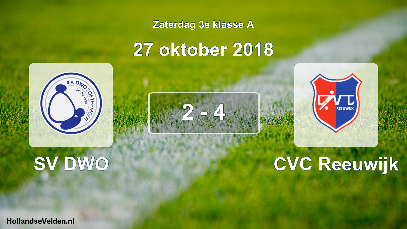 Total number of matches played: SV DWO - CVC Reeuwijk 2 - 4 (27 October 2018)