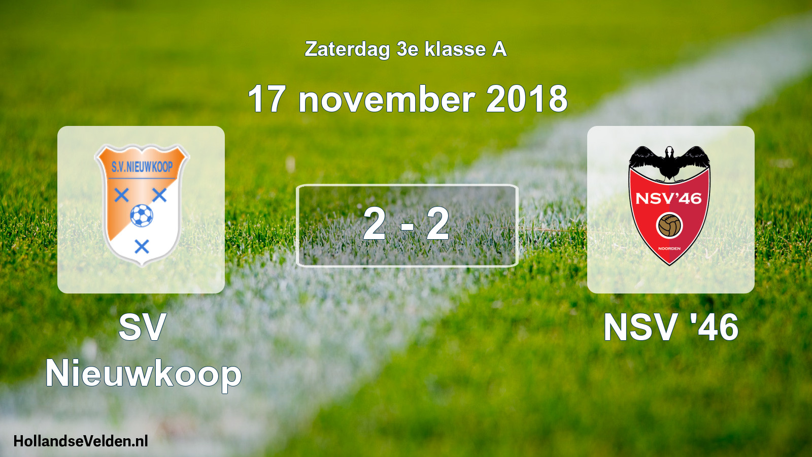 Total number of matches played: SV Nieuwkoop - NSV '46 2 - 2 (17 November 2018)